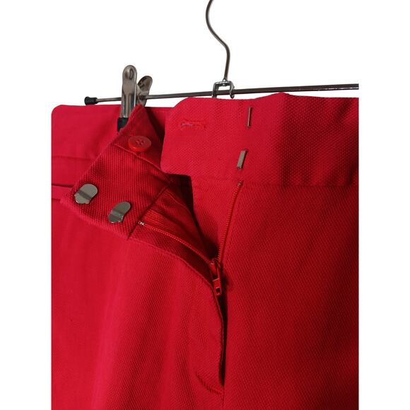 Talbots Hampshire Ankle Pants Red Cherry Cotton Blend Sz 12 - Picture 8 of 12